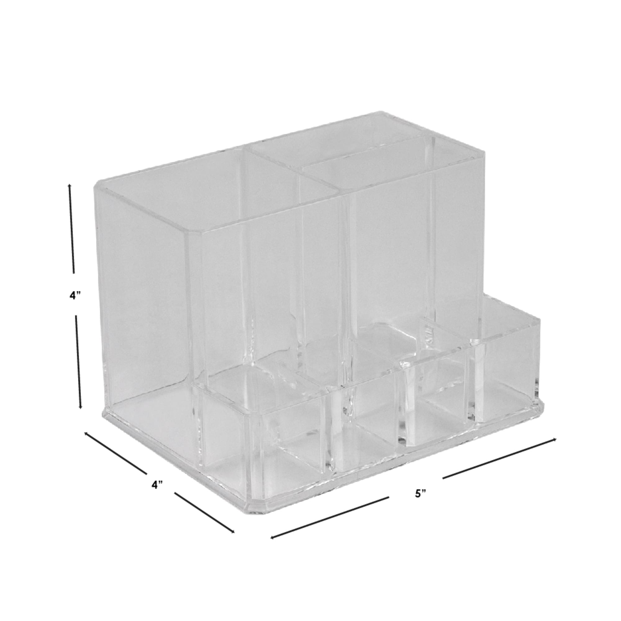 Home Basics Compact Shatter-Resistant Plastic Cosmetic Organizer, Clear $3.00 EACH, CASE PACK OF 12