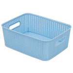 Load image into Gallery viewer, Home Basics 12.5 Liter Plastic Basket With Handles, Blue $5 EACH, CASE PACK OF 6
