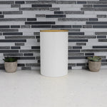 Load image into Gallery viewer, Home Basics Honeycomb Large  Ceramic Canister, White $7.00 EACH, CASE PACK OF 12
