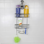 Load image into Gallery viewer, Home Basics Sleek 2 Shelf Shower Caddy, Chrome $10.00 EACH, CASE PACK OF 12
