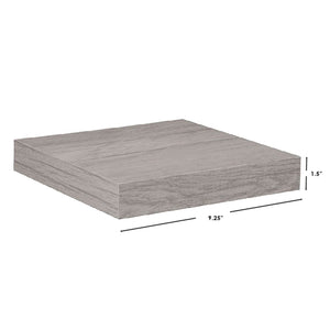 Home Basics Short Rectangle Floating Shelf, Grey $5.00 EACH, CASE PACK OF 6