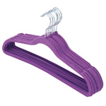 Load image into Gallery viewer, Home Basics Velvet Hangers, (Pack of 10), Purple $4.00 EACH, CASE PACK OF 12
