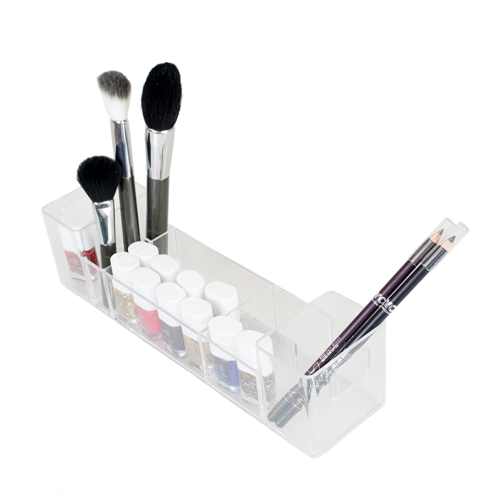 Home Basics Wide Cosmetic Organizer, Clear $5.00 EACH, CASE PACK OF 12