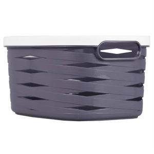 Home Basics Avaris Small Plastic Storage Basket - Assorted Colors