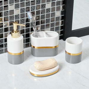 Home Basics Imperial 4 Piece Bath Accessory Set $20.00 EACH, CASE PACK OF 6