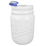 Load image into Gallery viewer, Home Basics 4 Piece Ceramic Mason Jar Bath Set, White $10.00 EACH, CASE PACK OF 6
