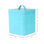 Load image into Gallery viewer, Home Basics Large  Tin Canister, Turquoise $6.00 EACH, CASE PACK OF 8
