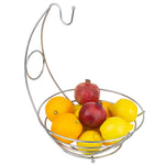 Load image into Gallery viewer, Home Basics Simplicity Collection Fruit Bowl with Banana Tree, Satin Chrome $8.00 EACH, CASE PACK OF 12
