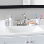 Load image into Gallery viewer, Home Basics Marble Ceramic 4 Piece Bath Accessory Set, White $15 EACH, CASE PACK OF 12
