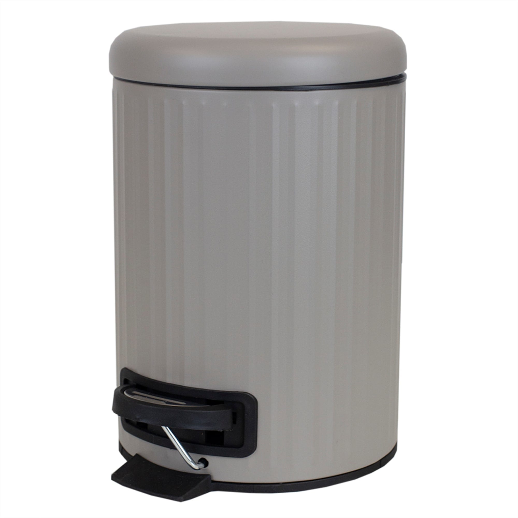 Home Basics Modern Chic 3 Liter Step-On Steel Waste Bin, Tan $8.00 EACH, CASE PACK OF 6