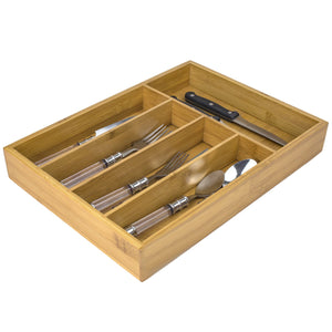 Home Basics Bamboo Cutlery Tray $9.00 EACH, CASE PACK OF 12