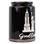 Load image into Gallery viewer, Home Basics NYC Good Eats! Ceramic Utensil Crock, Black $8 EACH, CASE PACK OF 6
