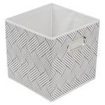 Load image into Gallery viewer, Home Basics Wave Non-Woven Storage Bin with Handle, White $4.00 EACH, CASE PACK OF 12
