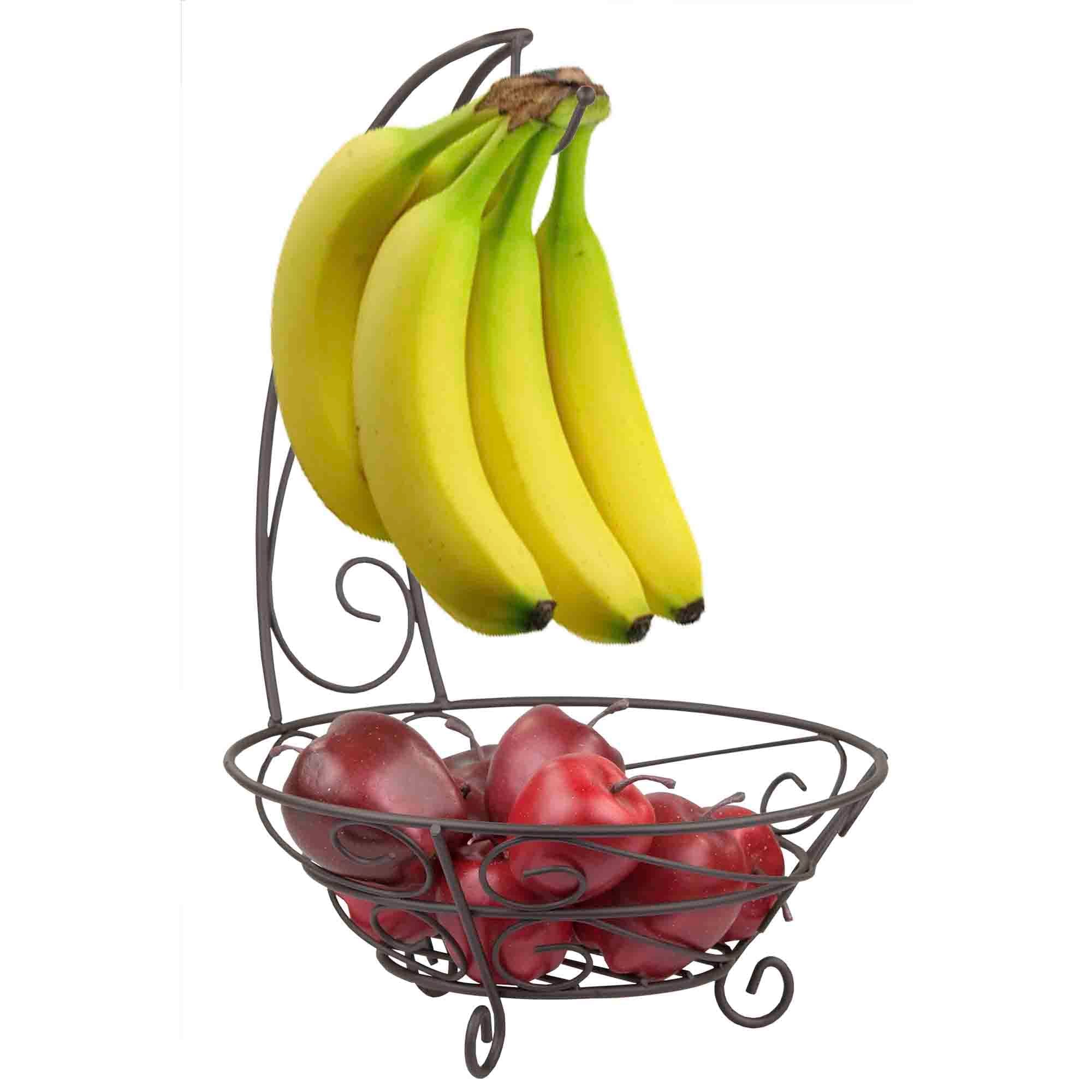 Home Basics Scroll Collection Steel Fruit Basket With Banana Tree, Bronze $10.00 EACH, CASE PACK OF 6