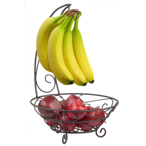Home Basics Scroll Collection Steel Fruit Basket With Banana Tree, Bronze $10.00 EACH, CASE PACK OF 6