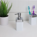Load image into Gallery viewer, Home Basics Skylar 10 oz. ABS Plastic Soap Dispenser, White $4.00 EACH, CASE PACK OF 12
