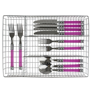Home Basics 4 Section Steel Cutlery and Flatware Tray, Chrome $6.00 EACH, CASE PACK OF 24