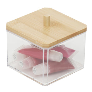 Home Basics Serene Small Cosmetic Organizer with Bamboo Lid $4.00 EACH, CASE PACK OF 12