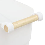 Load image into Gallery viewer, Home Basics Small Plastic Basket with Wooden Handle, White $5.00 EACH, CASE PACK OF 12
