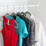 Load image into Gallery viewer, Home Basics Flocked Velvet Suit Hanger, (Pack of 25), Grey $8.00 EACH, CASE PACK OF 8
