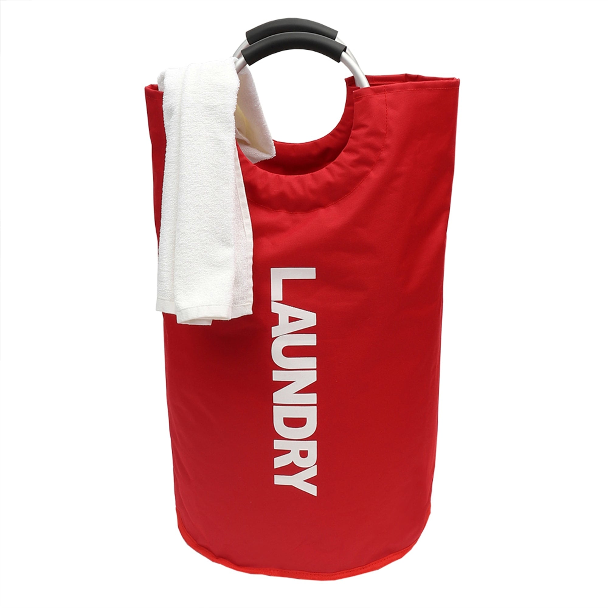 Home Basics Laundry Bag with Soft Grip Handle, Red $12.00 EACH, CASE PACK OF 12