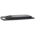 Load image into Gallery viewer, Home Basics 3 Piece Double Sided Granite  Look  Non-Slip Plastic Cutting Board Set with Deep Juice Groove and  Easy Grip Handle, Black $10.00 EACH, CASE PACK OF 6
