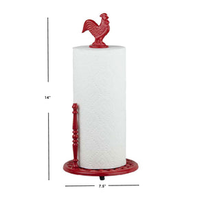 Home Basics Cast Iron Rooster Paper Towel Holder, Red $12.00 EACH, CASE PACK OF 3