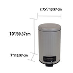 Load image into Gallery viewer, Home Basics Modern Chic 3 Liter Step-On Steel Waste Bin, Tan $8.00 EACH, CASE PACK OF 6
