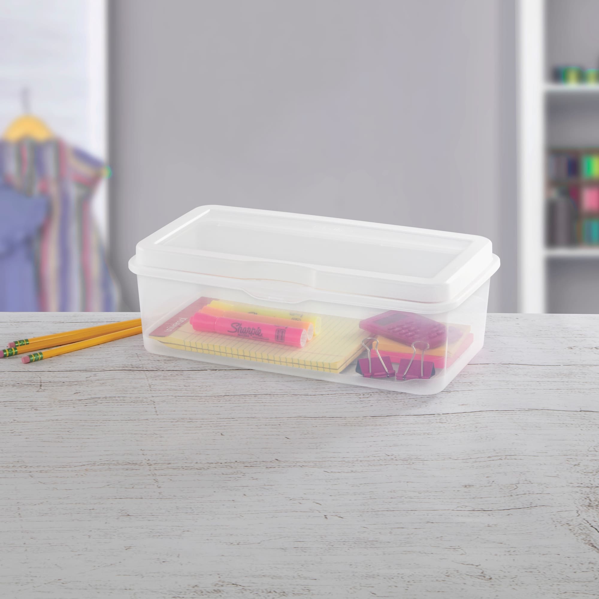 Sterilite Large FlipTop Plastic Storage Container $4.00 EACH, CASE PACK OF 6