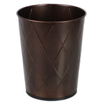 Load image into Gallery viewer, Home Basics Diamond Open Top 8 Lt Waste Bin, (9.5&quot; x 10.25&quot;), Bronze $6.00 EACH, CASE PACK OF 12
