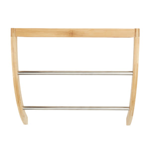 Home Basics Bamboo Wall Mounted Towel Rack With Shelf  $12.00 EACH, CASE PACK OF 6