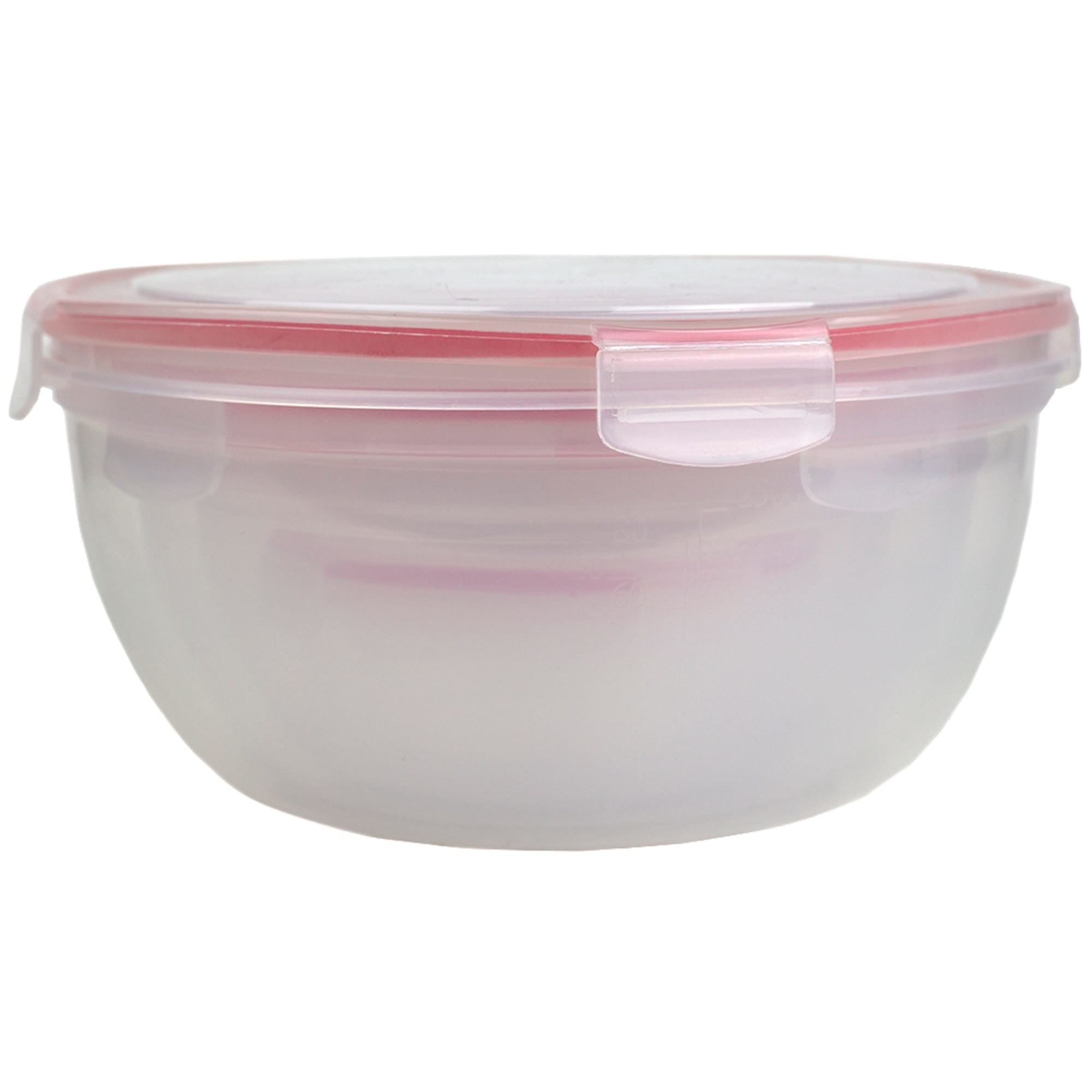 Home Basics 10 Piece Locking Round Plastic Food Storage Containers with Snap-On Lids, Red $8 EACH, CASE PACK OF 6