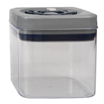 Load image into Gallery viewer, Michael Graves Design Twist ‘N Lock Square 1 Liter Clear Plastic Canister, Indigo $6.00 EACH, CASE PACK OF 6
