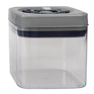 Michael Graves Design Twist ‘N Lock Square 1 Liter Clear Plastic Canister, Indigo $6.00 EACH, CASE PACK OF 6