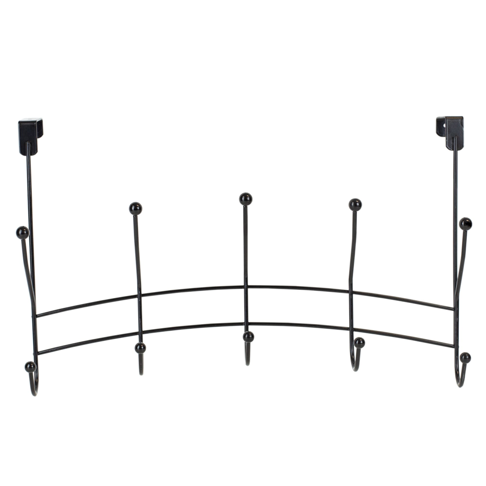 Home Basics Shelby 5 Hook Over the Door Hanging Rack, Black $5.00 EACH, CASE PACK OF 12