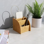 Load image into Gallery viewer, Home Basics 3 Compartment Bamboo Charging Station, Natural $6.00 EACH, CASE PACK OF 12
