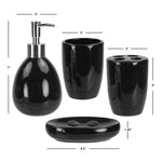 Load image into Gallery viewer, Home Basics 4 Piece Bath Accessory Set, Black $10.00 EACH, CASE PACK OF 12

