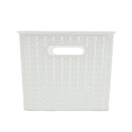 Load image into Gallery viewer, Home Basics 5 Liter Plastic Basket With Handles, White $4 EACH, CASE PACK OF 6
