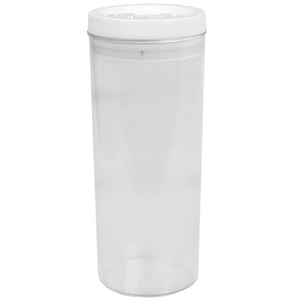 Home Basics 2.8 Liter Twist 'N Lock Air-Tight Round Plastic Canister, White $7 EACH, CASE PACK OF 6