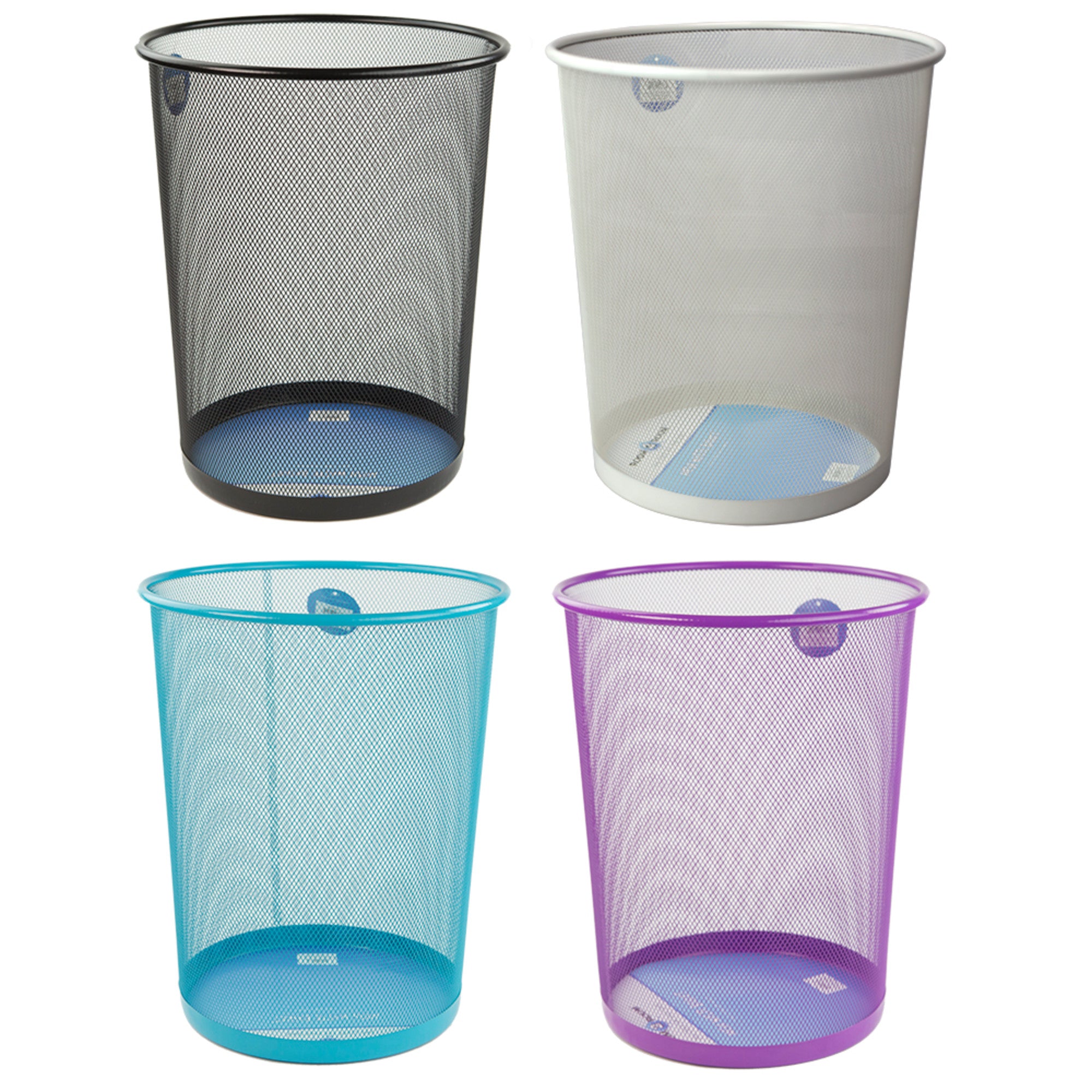 Home Basics Mesh Steel Waste Basket - Assorted Colors