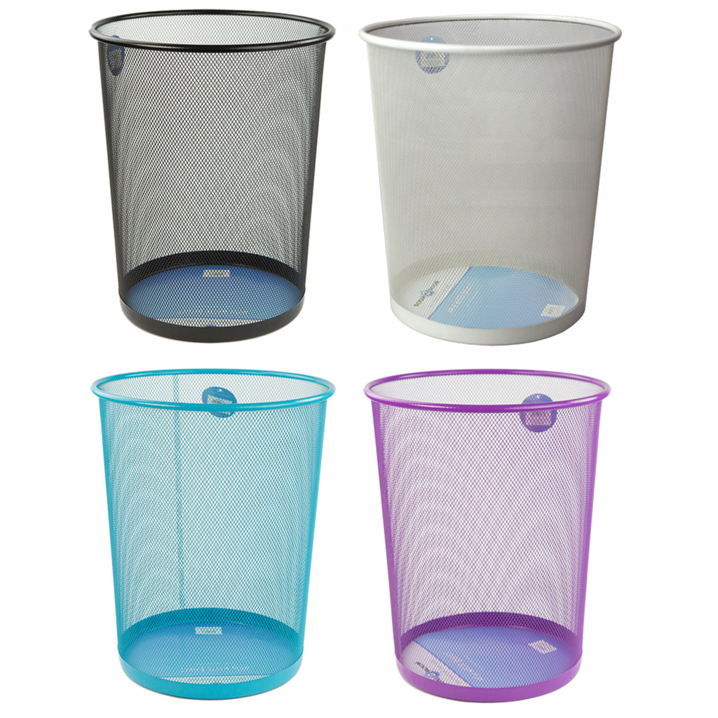Home Basics Mesh Steel Waste Basket - Assorted Colors
