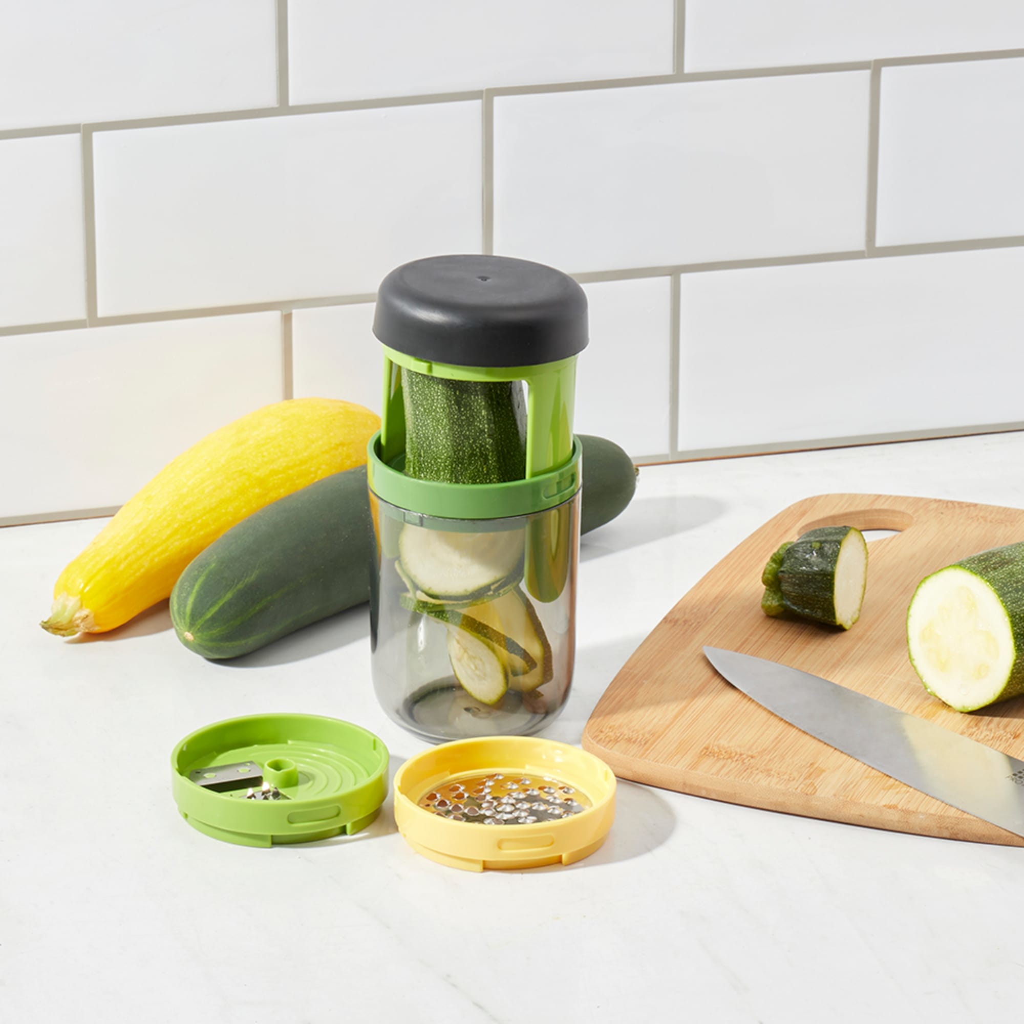 Home Basics 3-in-1 Handheld Vegetable Spiralizer Slicer, FOOD PREP