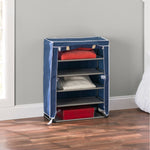 Load image into Gallery viewer, Home Basics 5 Tier Non Woven Shoe Closet, Navy $15.00 EACH, CASE PACK OF 5
