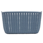 Load image into Gallery viewer, Home Basics 6L Crochet-Designed Plastic Basket, Blue $3.00 EACH, CASE PACK OF 24
