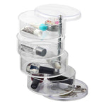 Load image into Gallery viewer, Home Basics 4-Section Swivel Jewelry Organizer, Clear $5.00 EACH, CASE PACK OF 12
