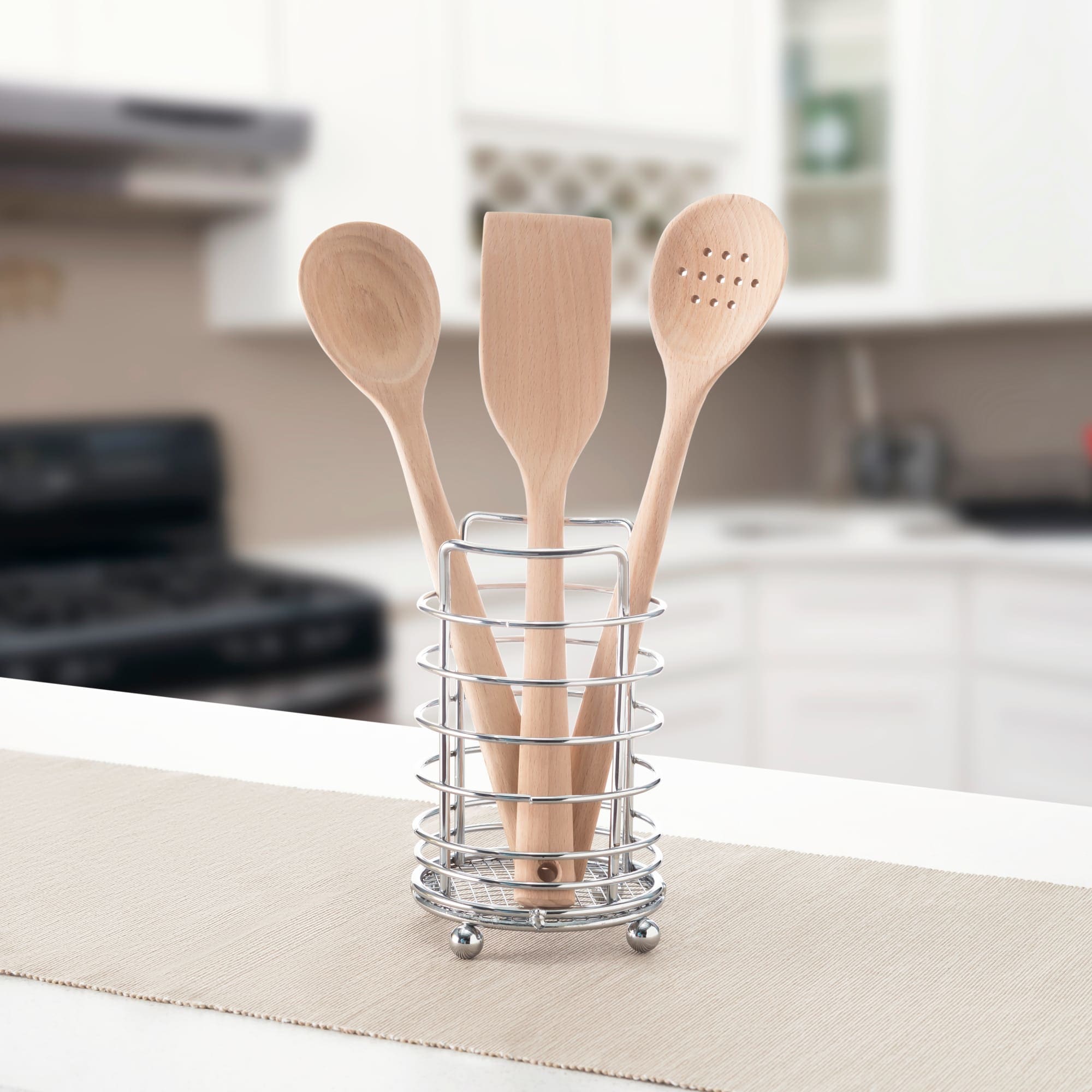 Home Basics Wire Collection Cutlery Holder, Chrome $5 EACH, CASE PACK OF 24