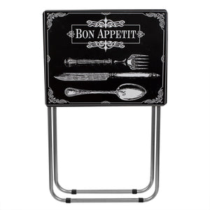 Home Basics Bon Appetit Multi-Purpose Folding Table, Black $15.00 EACH, CASE PACK OF 6