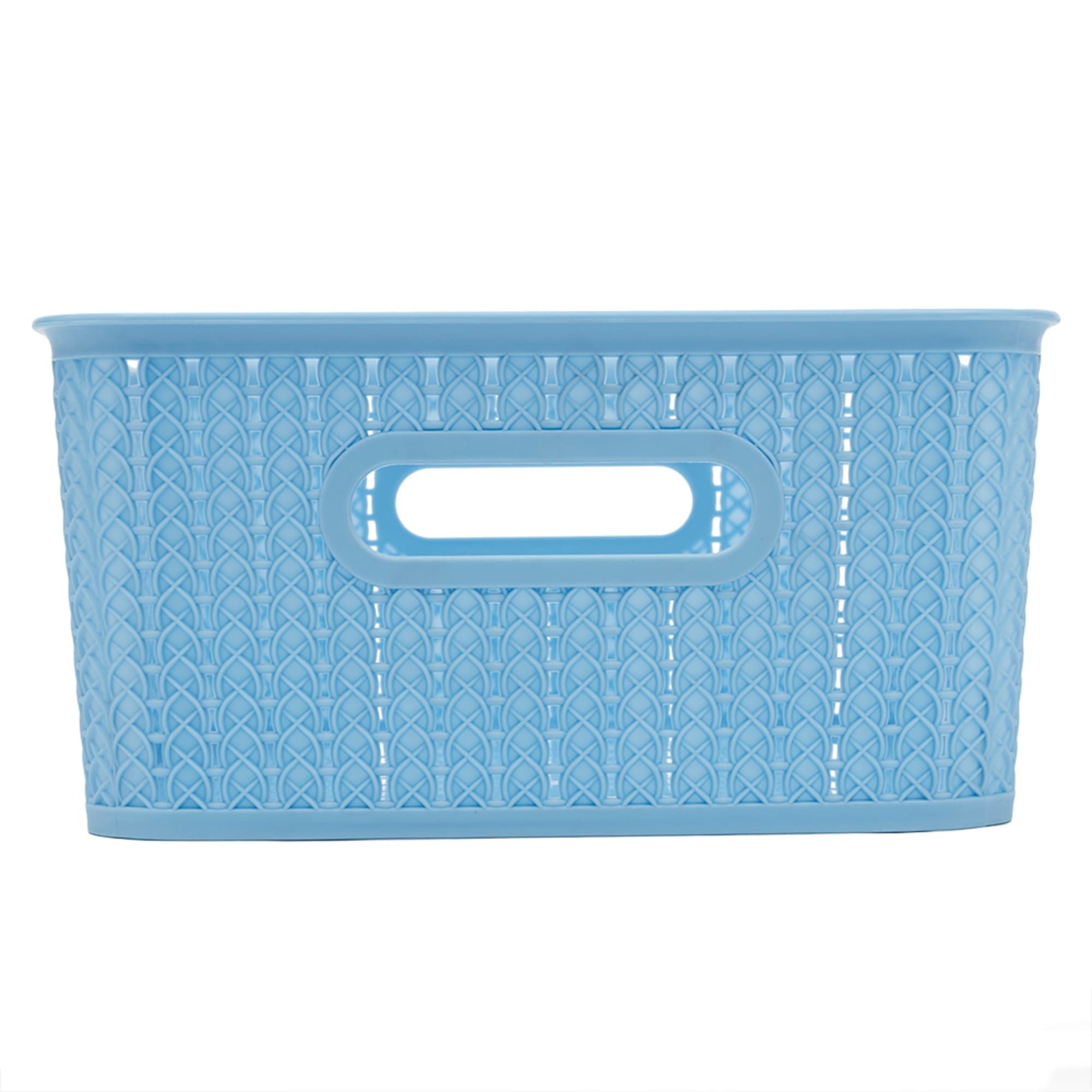 Home Basics 12.5 Liter Plastic Basket With Handles, Blue $5 EACH, CASE PACK OF 6