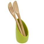 Load image into Gallery viewer, Home Basics Stand Up Ceramic Spoon Rest, Lime Green $4.00 EACH, CASE PACK OF 12
