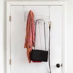 Load image into Gallery viewer, Home Basics Shelby 5 Hook Over the Door Hanging Rack, White $5.00 EACH, CASE PACK OF 12
